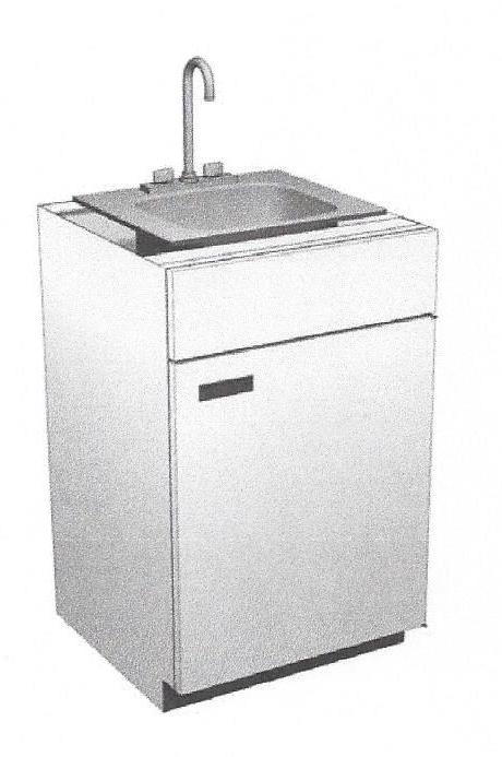Std Sink Unit with Bowl and Faucet
