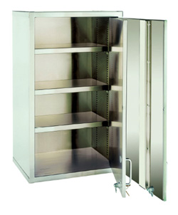 Double Door SS Narcotic Cabinet with Replaceable Core Locks