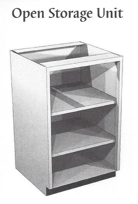 Lozier Open Unit with 2 Adj Shelves